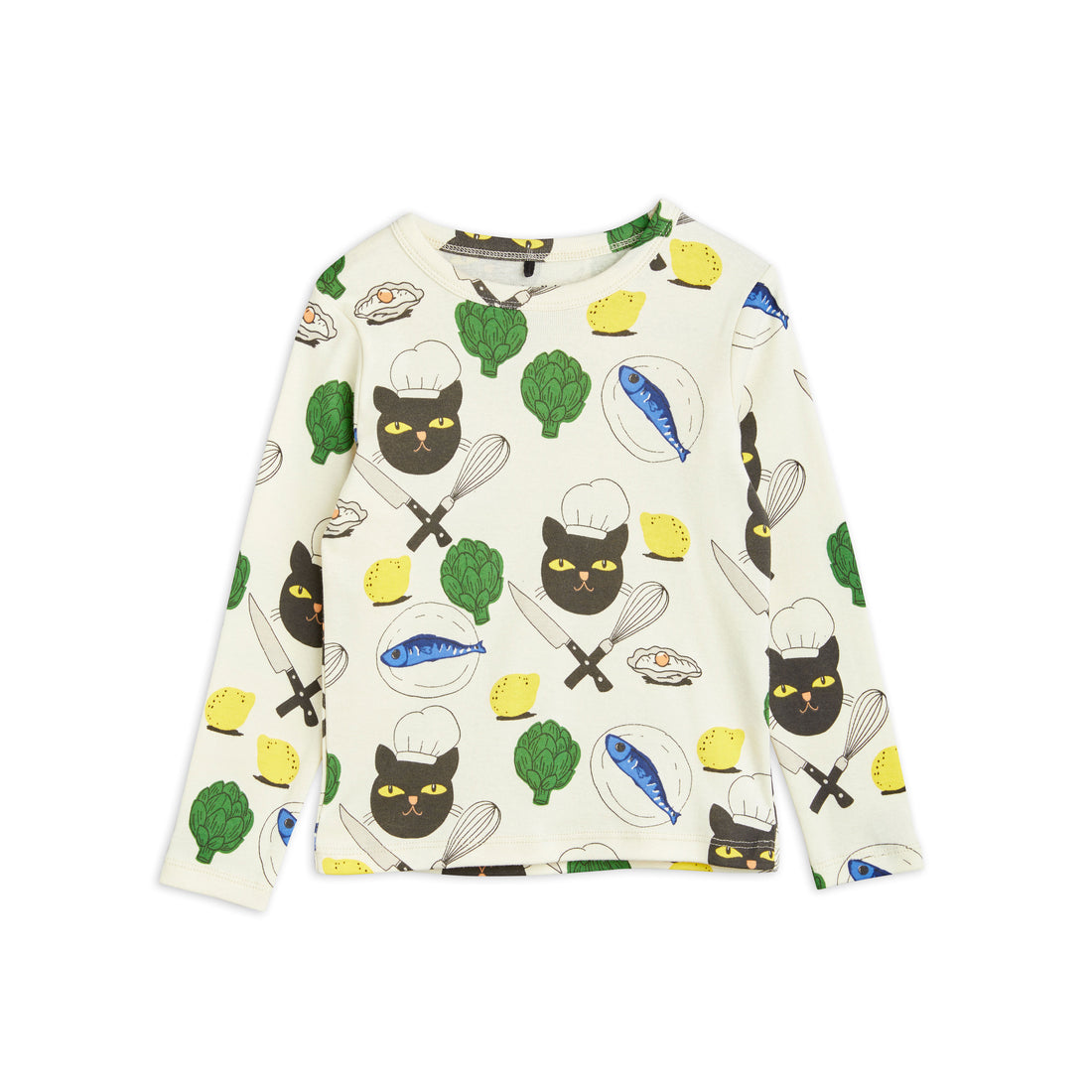 Mini Rodini Multi Chef Cat Aop Tee