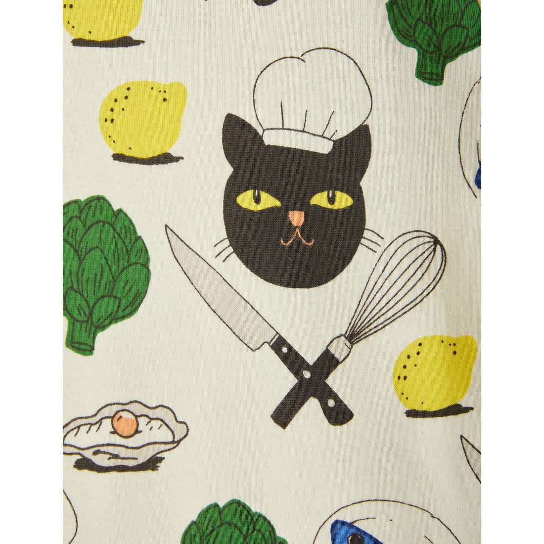 Mini Rodini Multi Chef Cat Aop Tee
