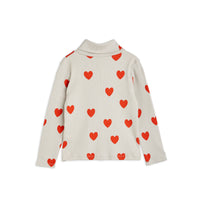 Mini Rodini Grey Hearts Aop Turtleneck Tee