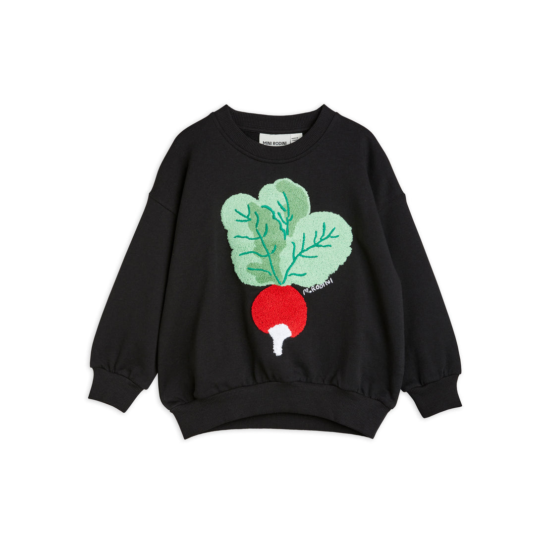 Mini Rodini Black Radish Chenille Sweatshirt