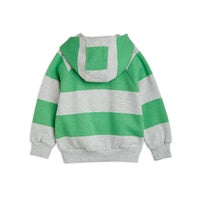 Mini Rodini Green Stripe Zip Hoodie