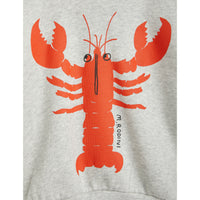 Mini Rodini Grey Melange Lobster Sweatshirt