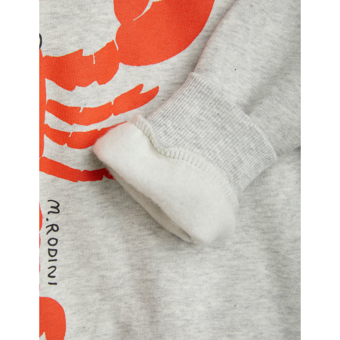 Mini Rodini Grey Melange Lobster Sweatshirt