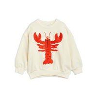 Mini Rodini White Lobster Chenille Emb Sweatshirt