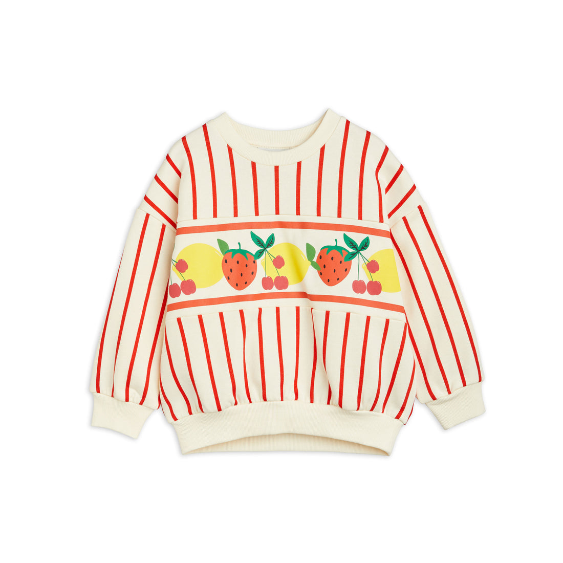 Mini Rodini Multi Fruits Border Stripe Sweatshirt