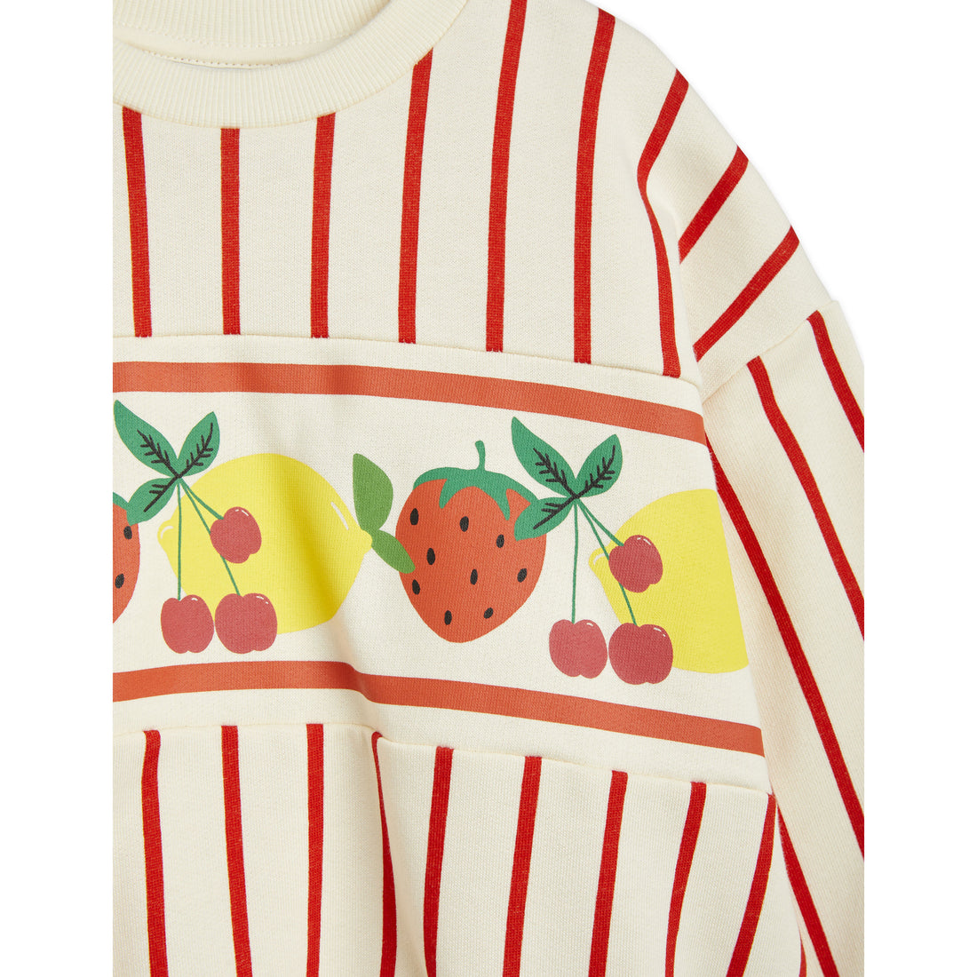 Mini Rodini Multi Fruits Border Stripe Sweatshirt