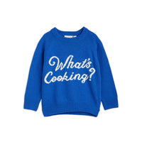 Mini Rodini Blue What'S Cooking Knitted Sweater