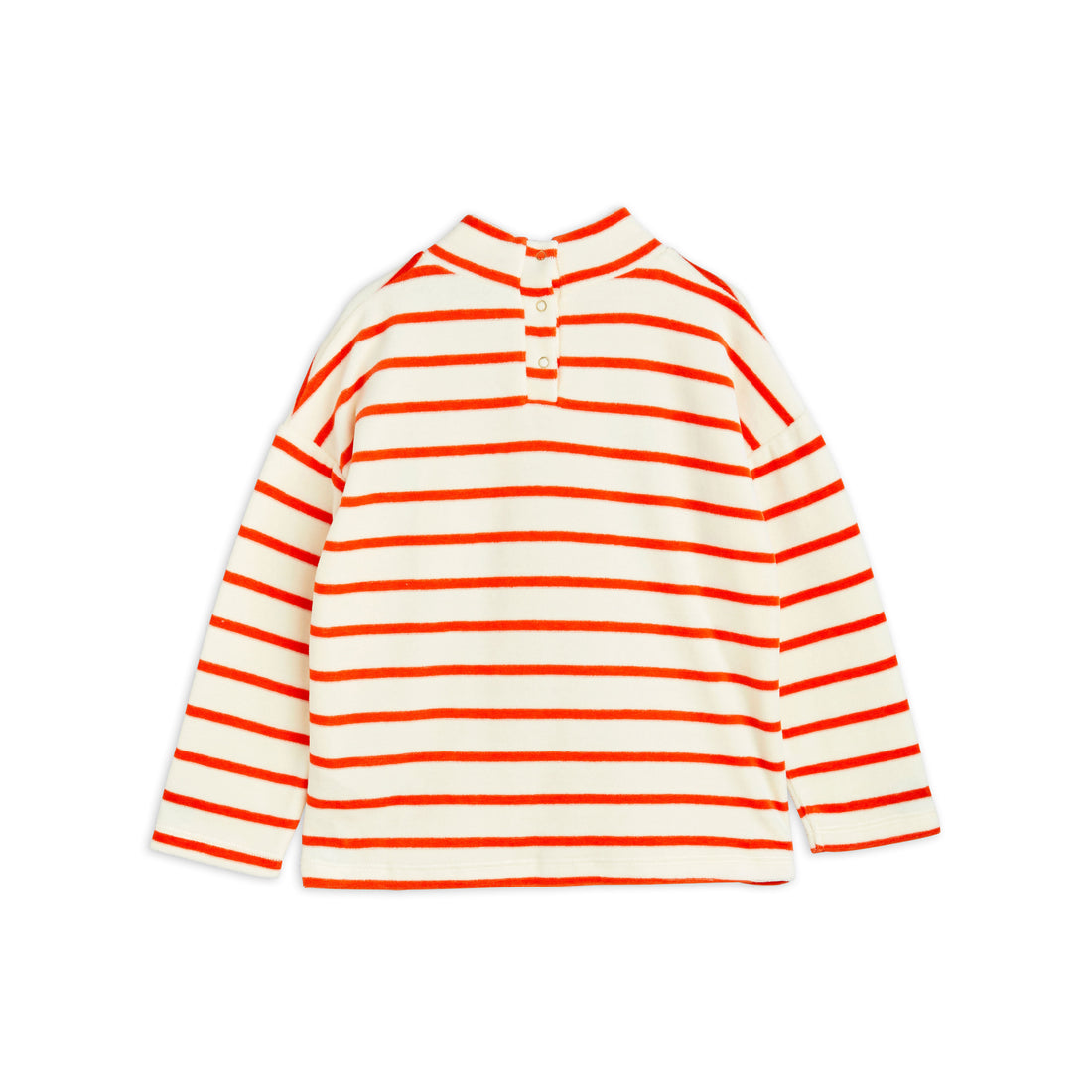 Mini Rodini Multi Angry Cat Stripe Application Velour Sweatshirt