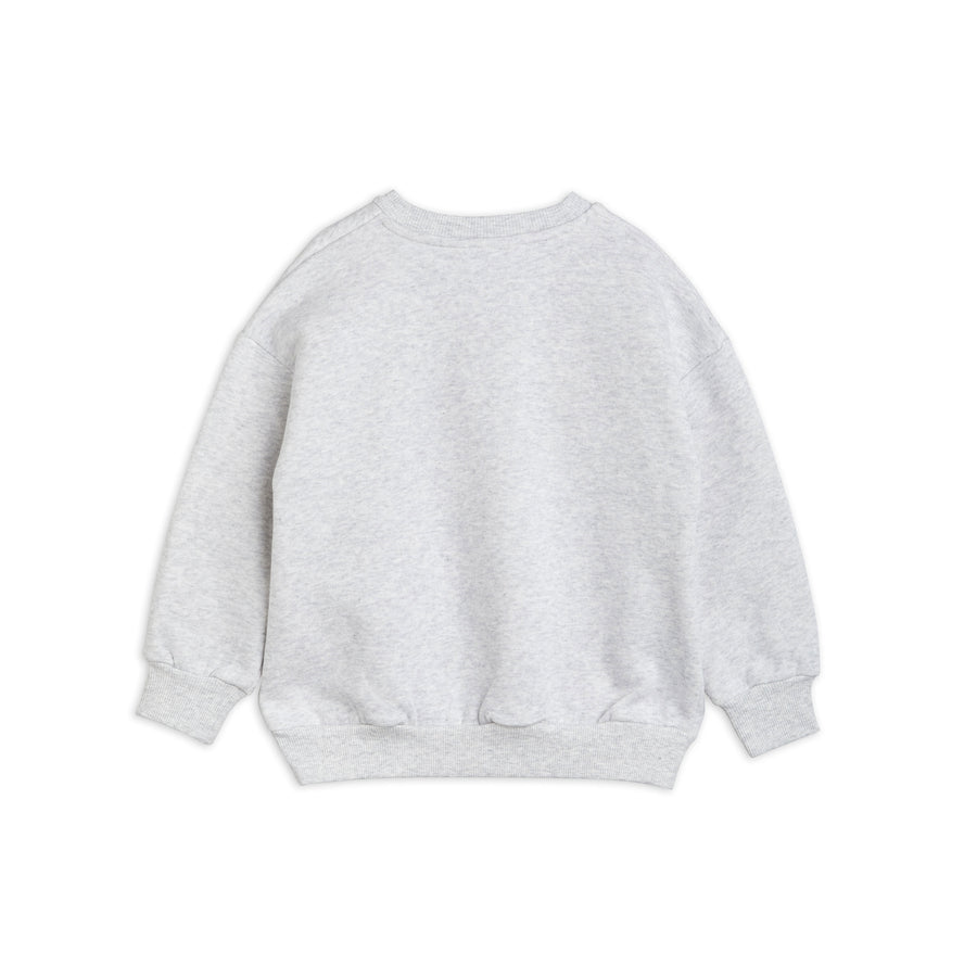 Mini Rodini Grey Melange Chef Cat Sweatshirt