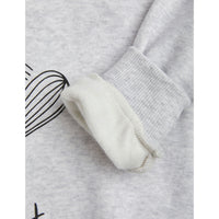 Mini Rodini Grey Melange Chef Cat Sweatshirt