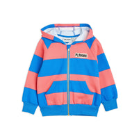 Mini Rodini Pink Stripe Zip Hoodie