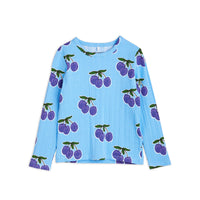 Mini Rodini Blue Plum Aop Tee