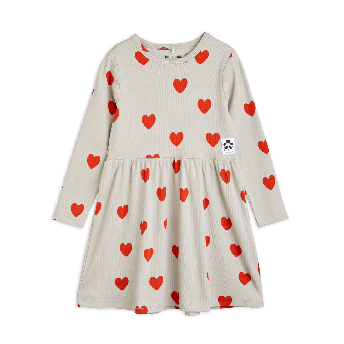 Mini Rodini Grey Hearts Aop Dress