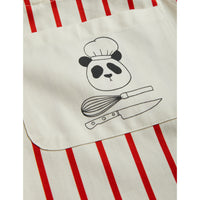 Mini Rodini Multi Stripe Panda Chef Woven Apron