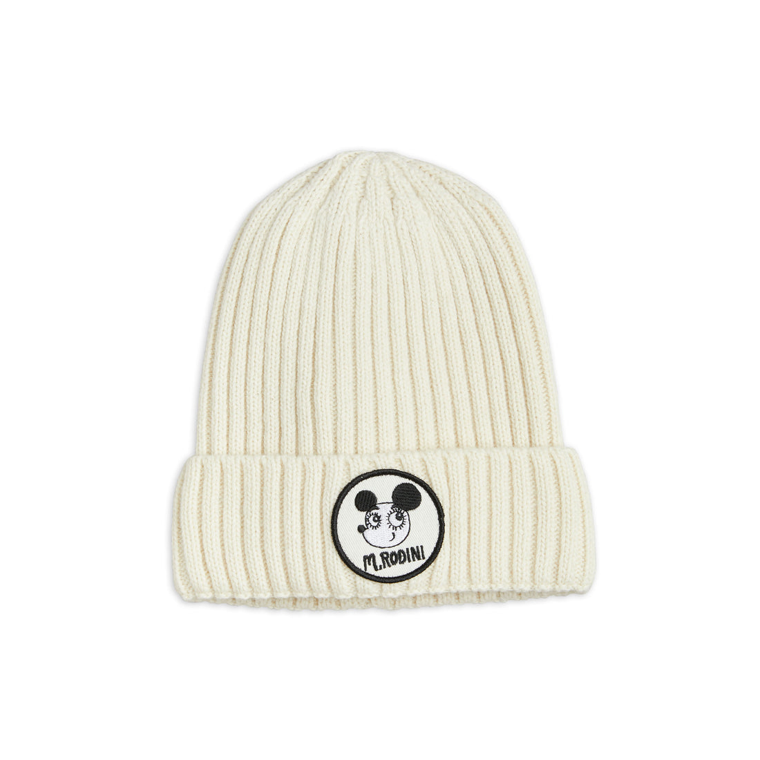 Mini Rodini White Knitted Soft Wool Beanie
