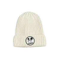 Mini Rodini White Knitted Soft Wool Beanie