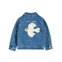 Mini Rodini Blue Peace Dove Denim Jacket