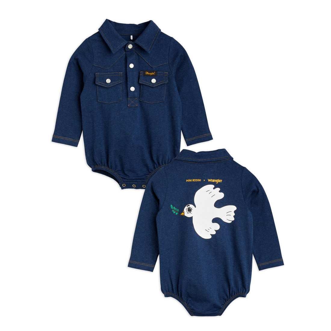 Mini Rodini Blue Peace Dove Denim Body