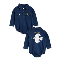 Mini Rodini Blue Peace Dove Denim Body