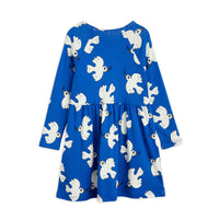 Mini Rodini Blue Peace Dove Aop Dress