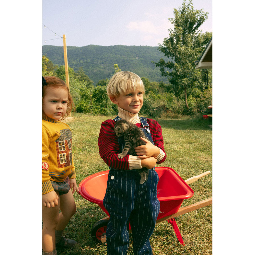 1984 Striped Denim Overalls