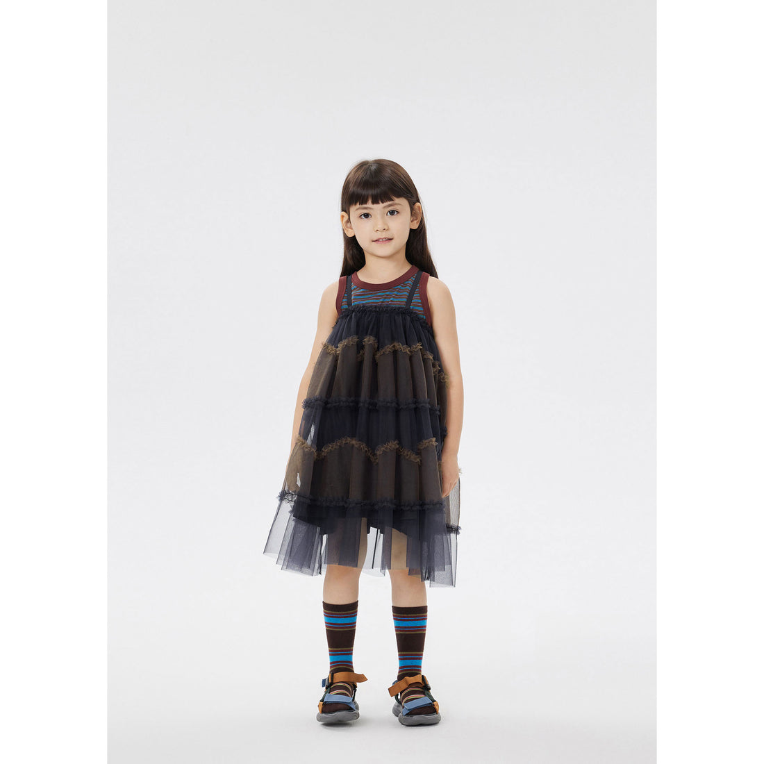 JNBY Dark Grey  Strap Tulle Dress