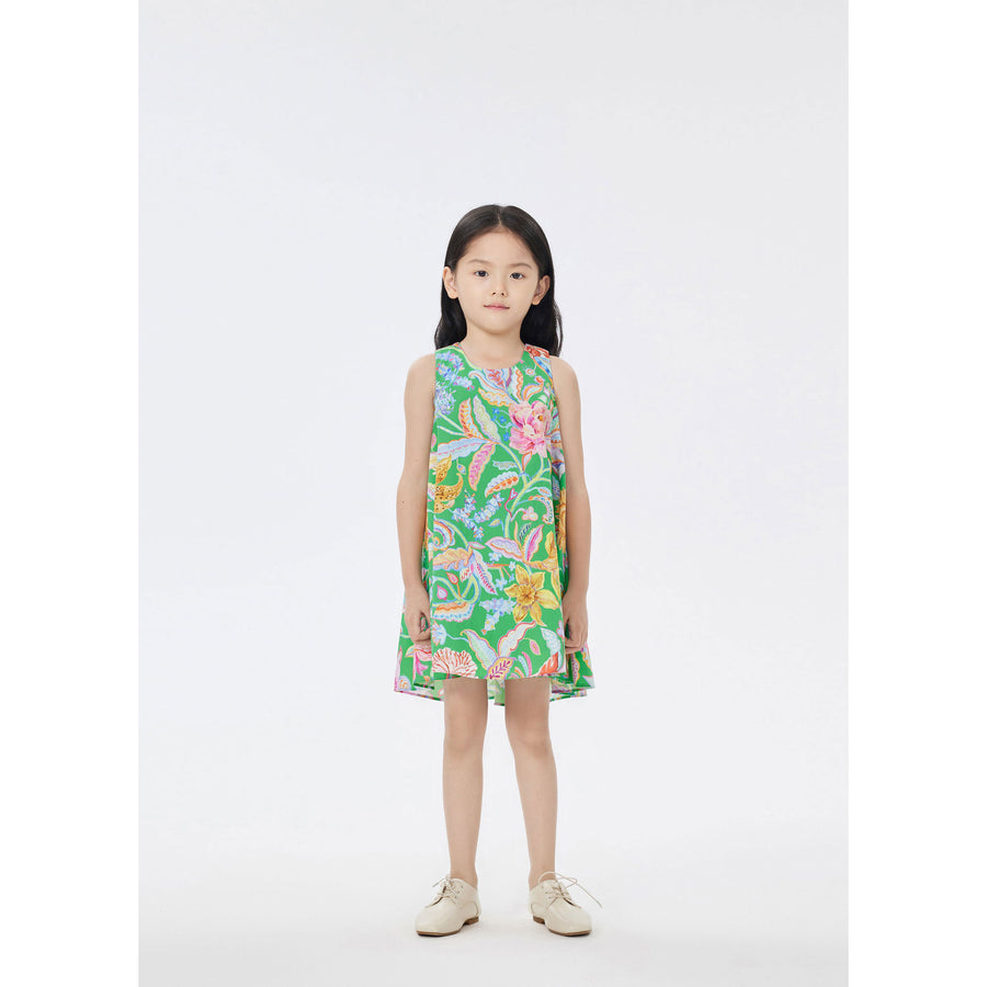 JNBY Green Bright Sleeveless Floral Dress