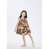 JNBY Brown Bright Sleeveless Floral Dress