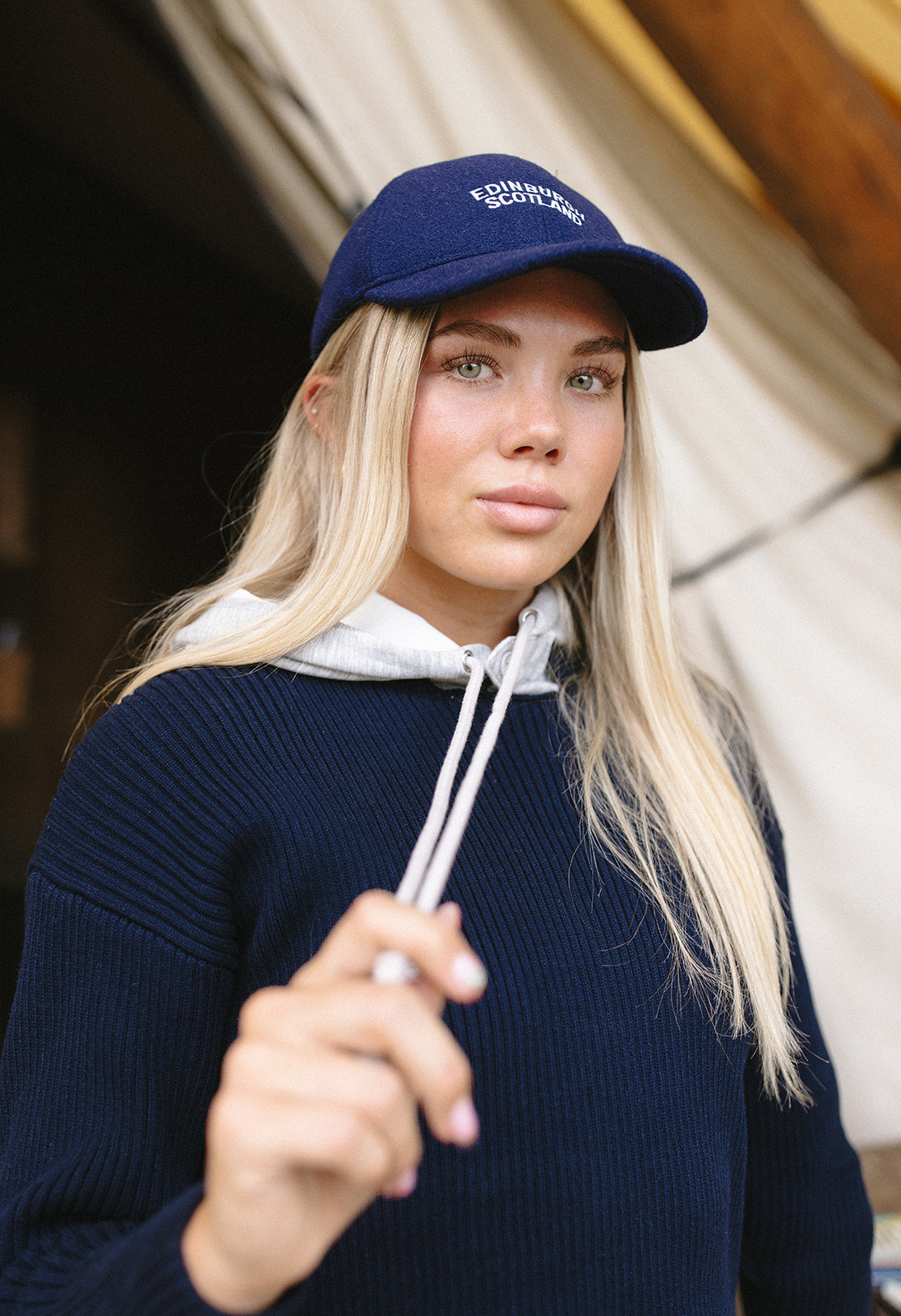 ELEMENTS Navy Hooded Sweater