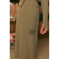 ELEMENTS Olive Stamped Waffle Skirt