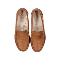 Ladida Cognac Woven Leather Loafer