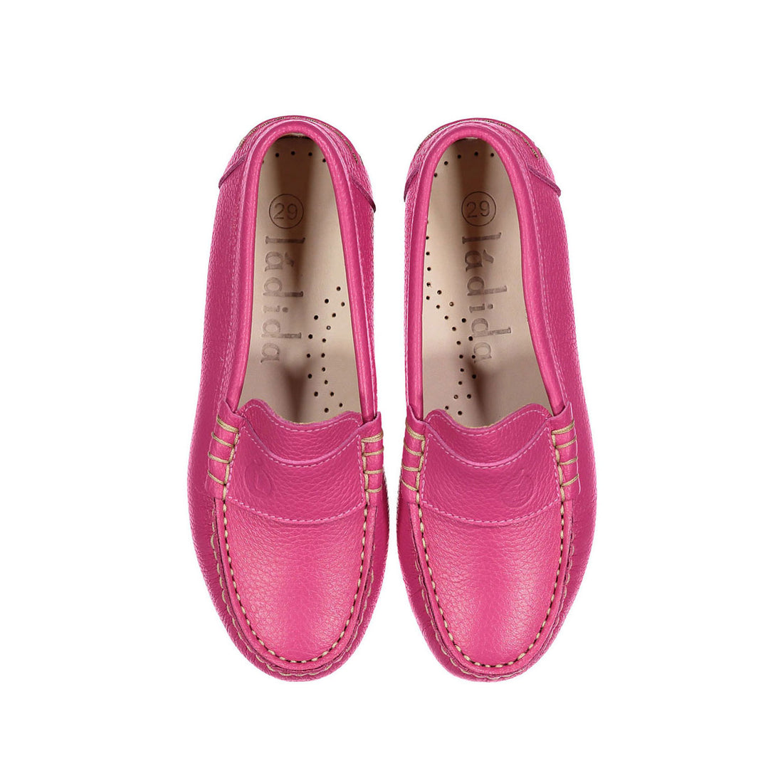 Ladida Magenta Pebbled Leather Loafer