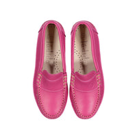 Ladida Magenta Pebbled Leather Loafer