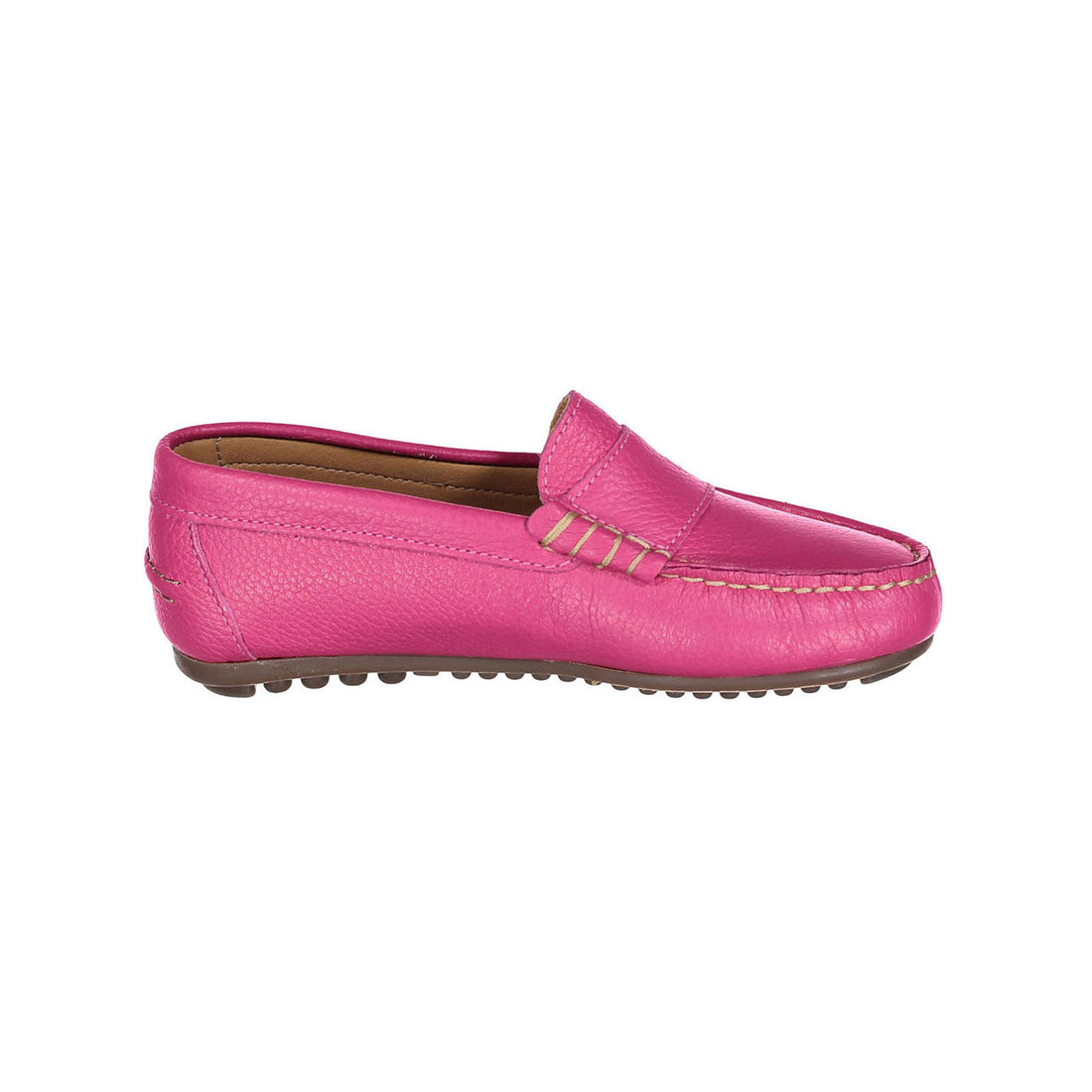 Ladida Magenta Pebbled Leather Loafer