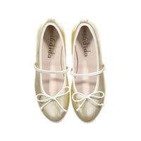Ladida Gold Metalic Strap Ballet Flats