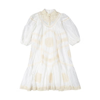 Petite Amalie  White/Natural Doily Smock Dress