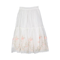 Petite Amalie  White Heirloom Embroidered Skirt