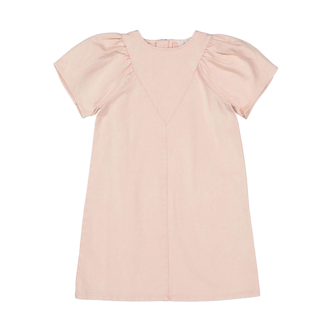 Petite Pink Blush Smock Denim Dress