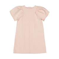 Petite Pink Blush Smock Denim Dress