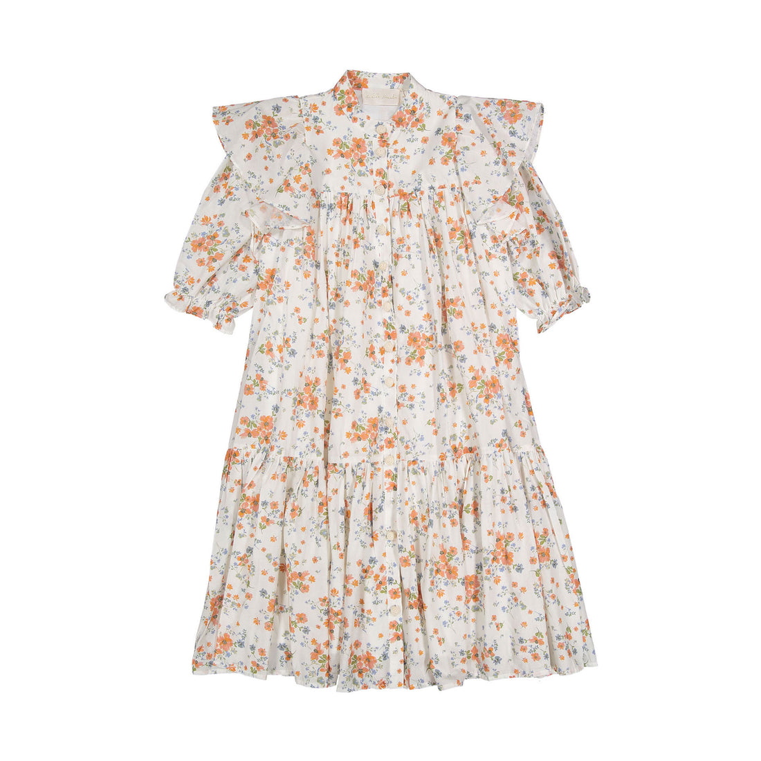Petite Pink Coral Floral Printed Dress