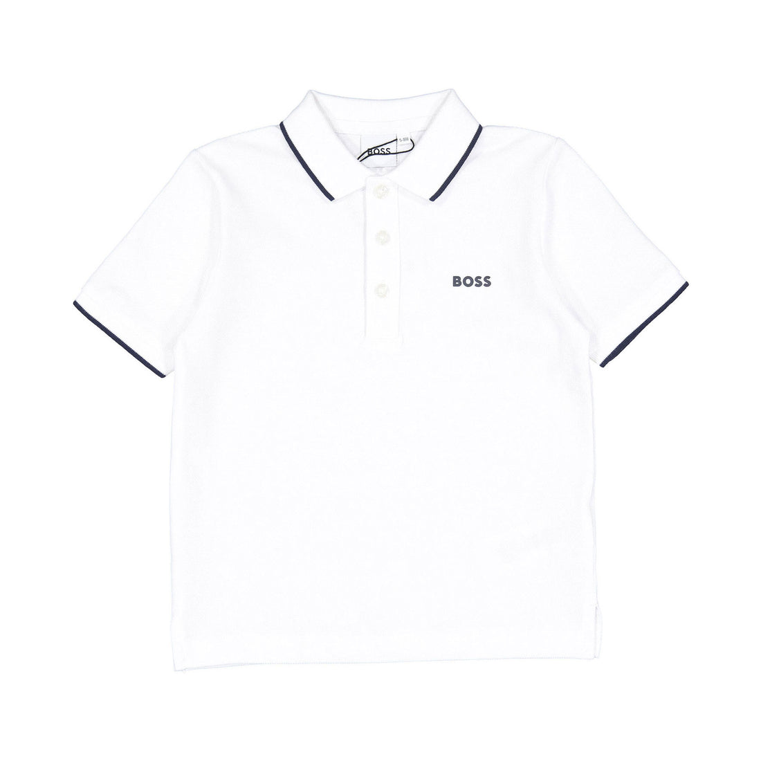 Hugo Boss White Basic Short Sleeve Polo