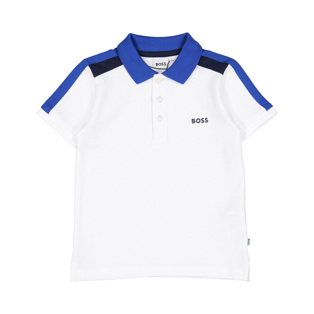 Hugo Boss White Color Block Polo