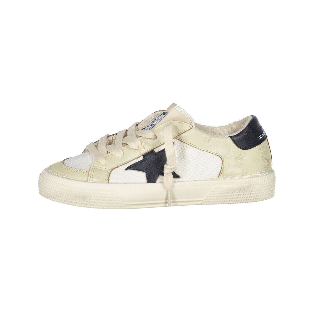 Golden Goose White/Blue May Nappa And Net Sneakers