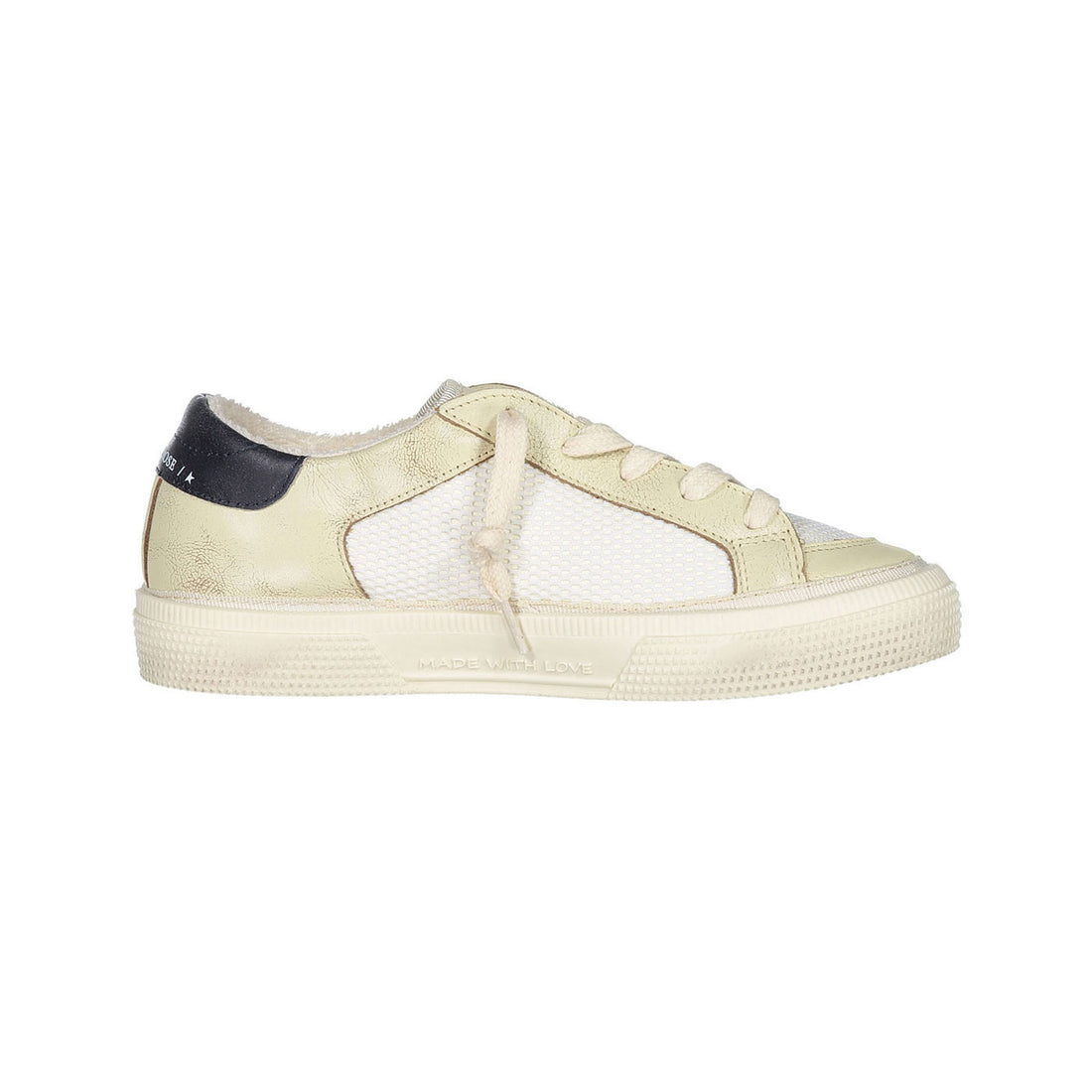 Golden Goose White/Blue May Nappa And Net Sneakers