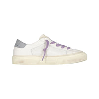 Golden Goose White/Grey May Nappa And Net Sneakers