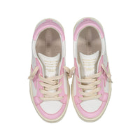 Golden Goose White/Pink May Leather Sneakers