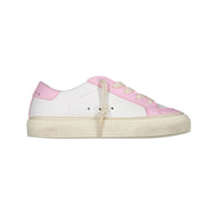 Golden Goose White/Pink May Leather Sneakers
