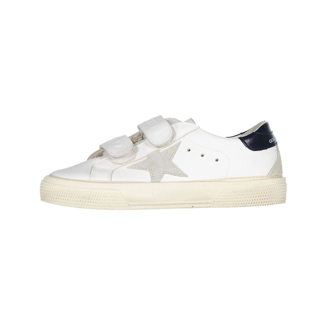 Golden Goose White/Blue/Ice May School Leather Sneakers