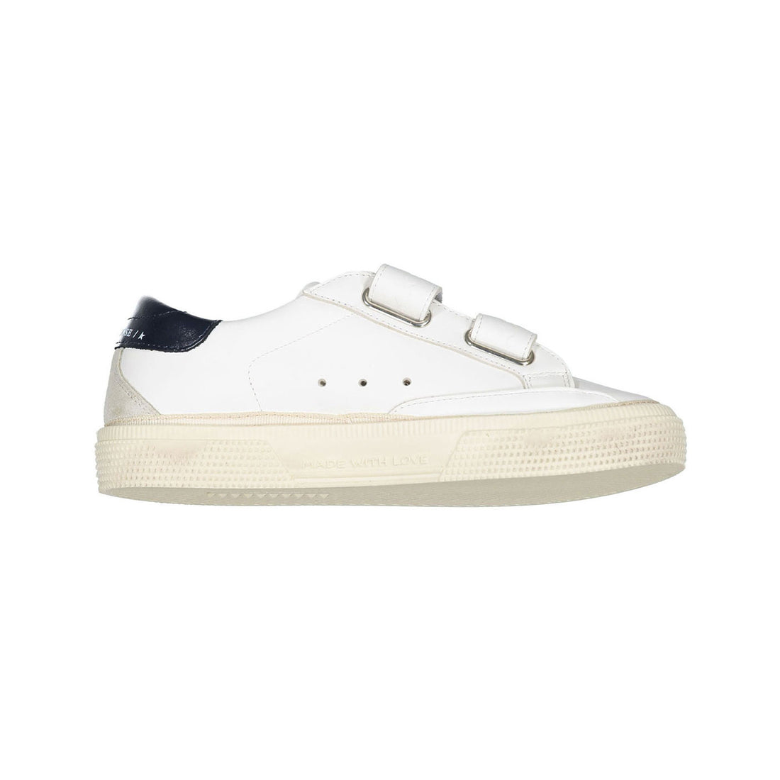 Golden Goose White/Blue/Ice May School Leather Sneakers