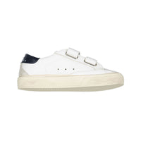 Golden Goose White/Blue/Ice May School Leather Sneakers